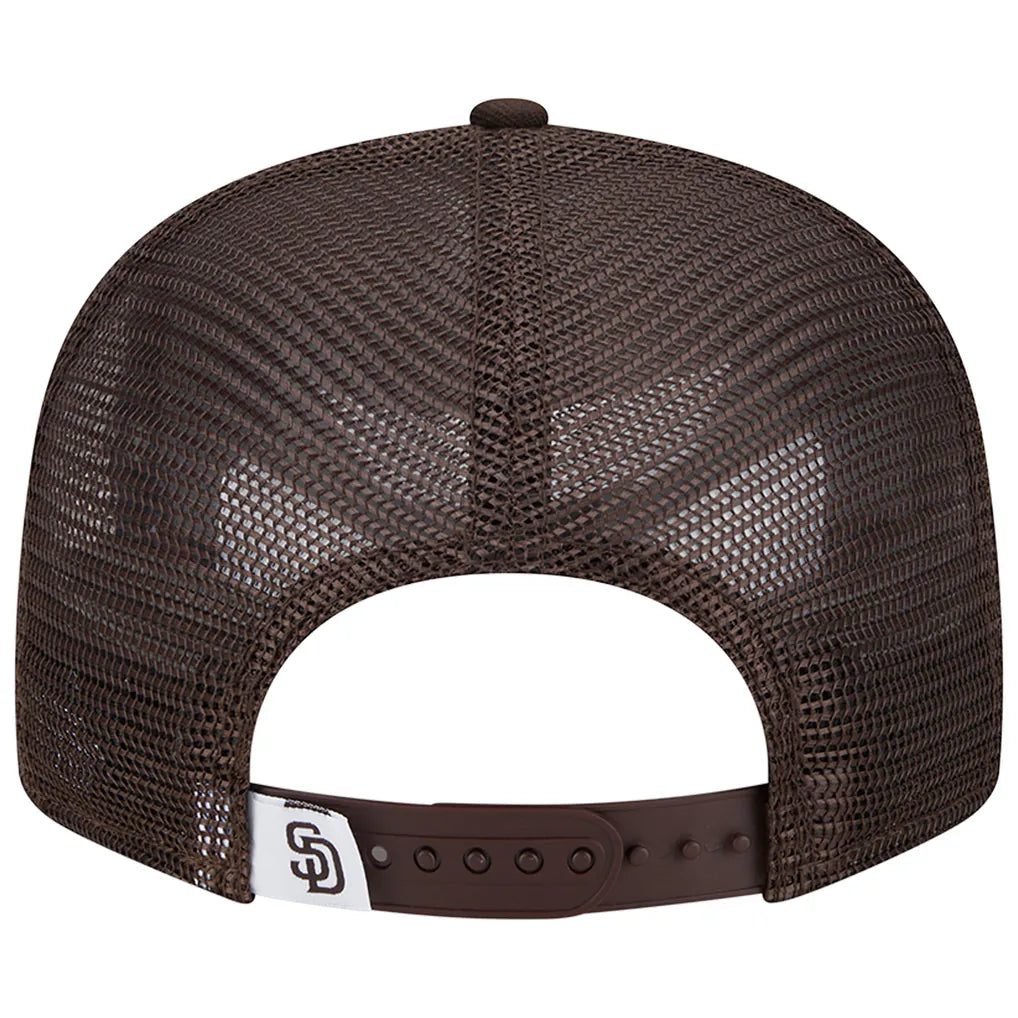 San Diego Padres New Era Team Color Trucker 9FIFTY Snapback Hat - Brown