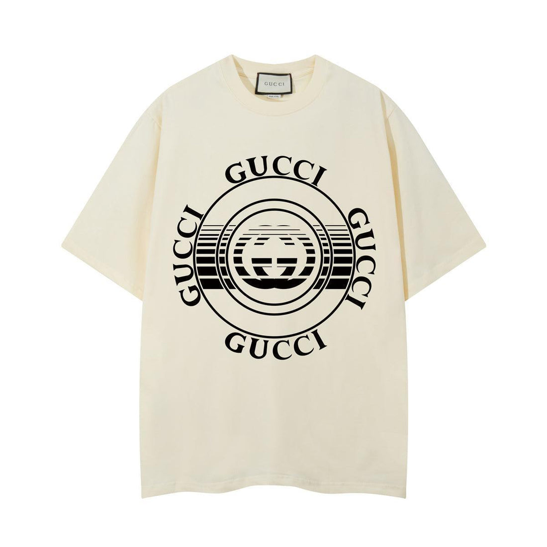 Gucci T-Shirt Without Collar 'Beige & Black' Techwosell