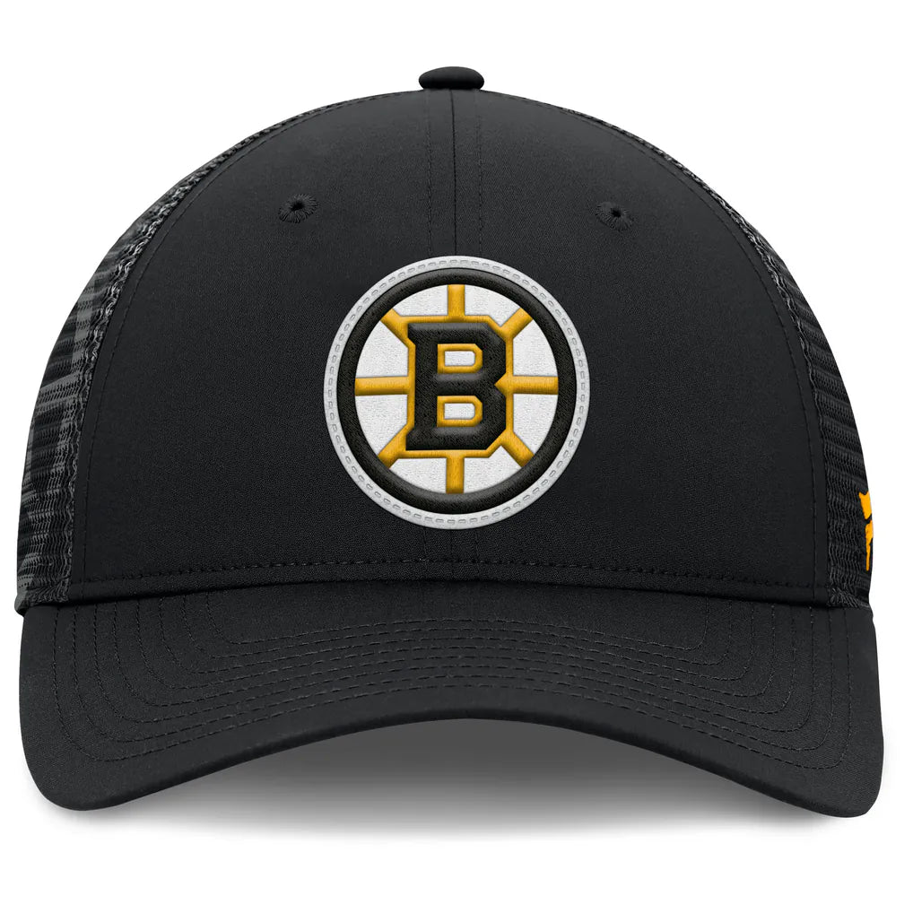 Boston Bruins Fanatics Authentic Pro Home Ice Trucker Adjustable Hat - Black