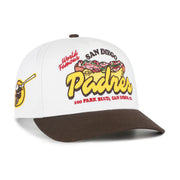 San Diego Padres '47 Glizzy Collection Hitch Adjustable Hat - White/Brown Techwosell