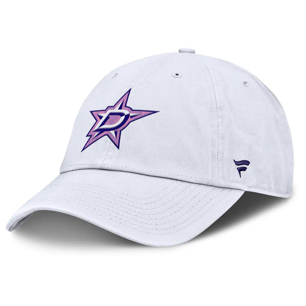 Dallas Stars Fanatics Authentic Pro Hockey Fights Cancer Adjustable Hat - White Techwosell