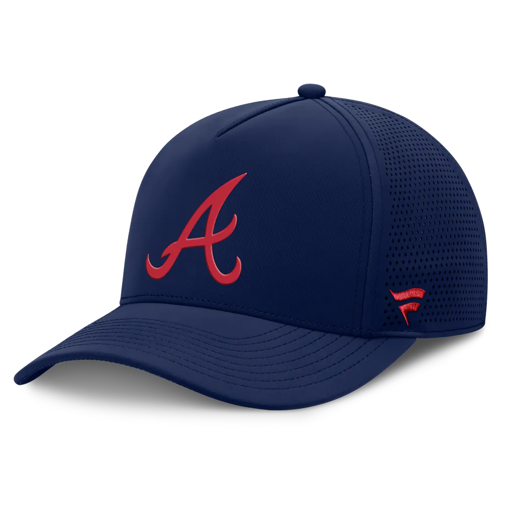 Atlanta Braves Fanatics Men's Perforated Adjustable Hat - Navy Techwosell