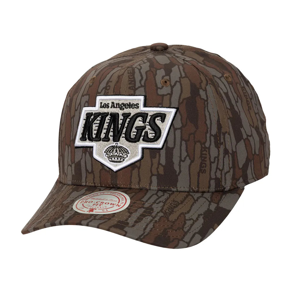 Los Angeles Kings Mitchell & Ness Hidden Camo Pro Crown Adjustable Hat - Camo
