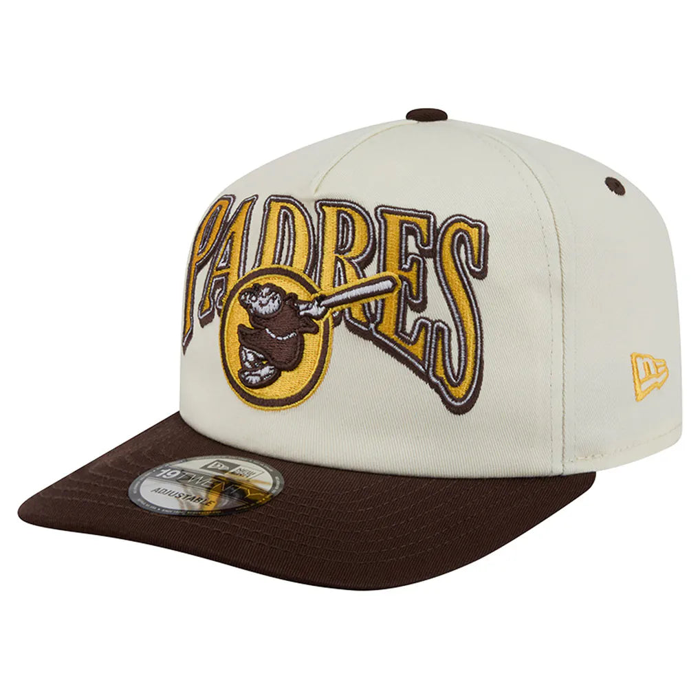 San Diego Padres New Era Vintage 19TWENTY Adjustable Hat - Cream/Brown