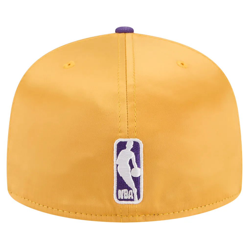 Los Angeles Lakers New Era Satin Two-Tone 59FIFTY Fitted Hat - Gold/Purple