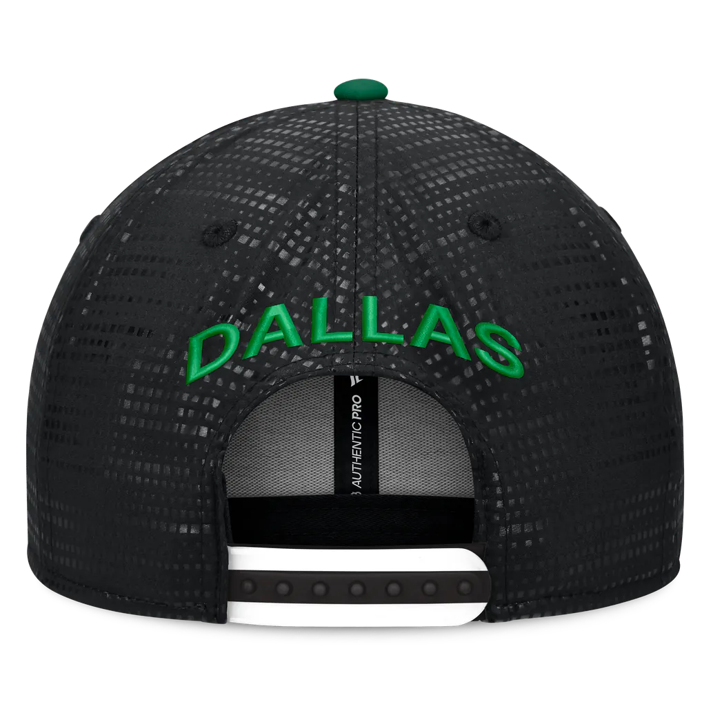 Dallas Stars Fanatics Authentic Pro Rink Square Visor Snapback Hat - Black