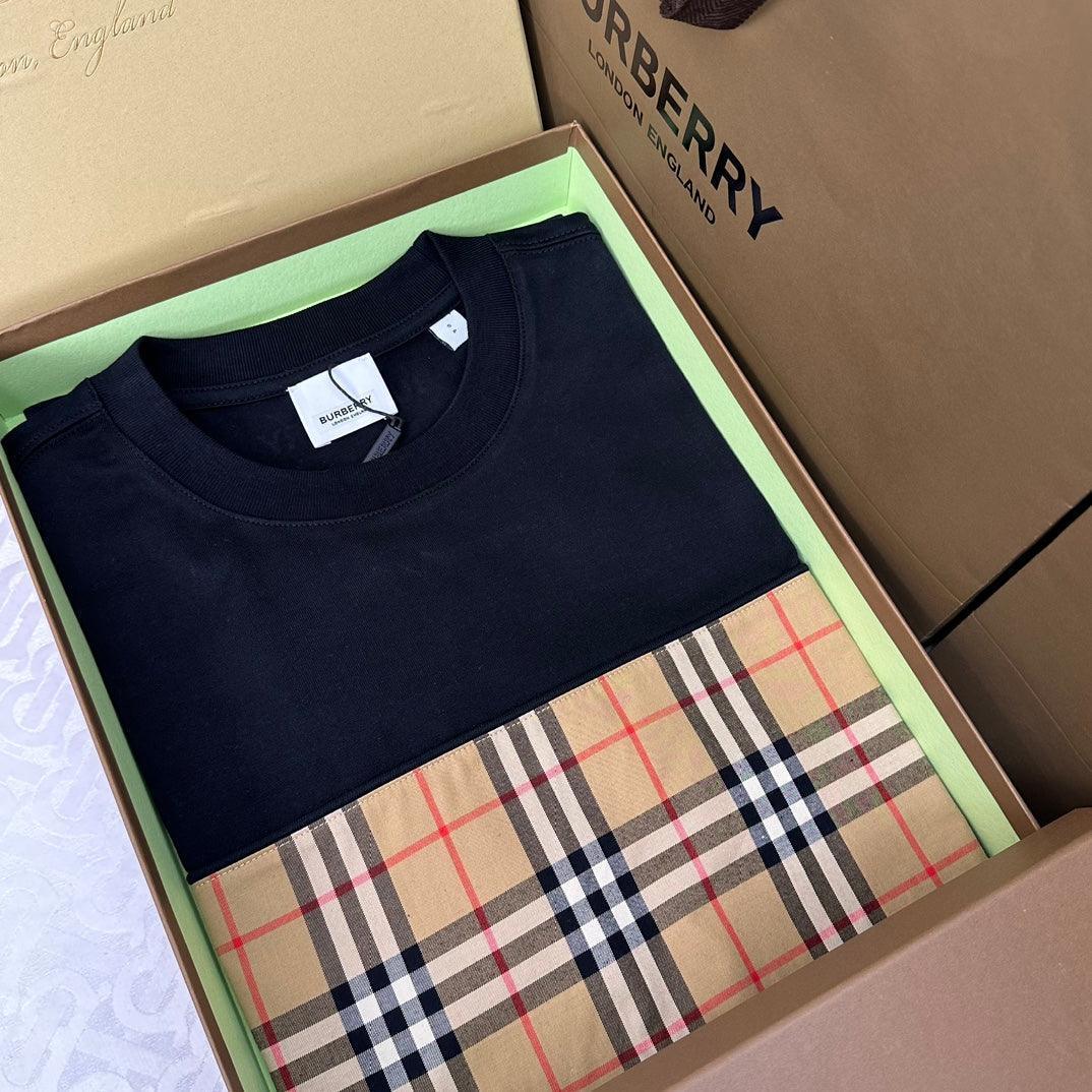 Burberry T-Shirt Without Collar 'Black & Beige'