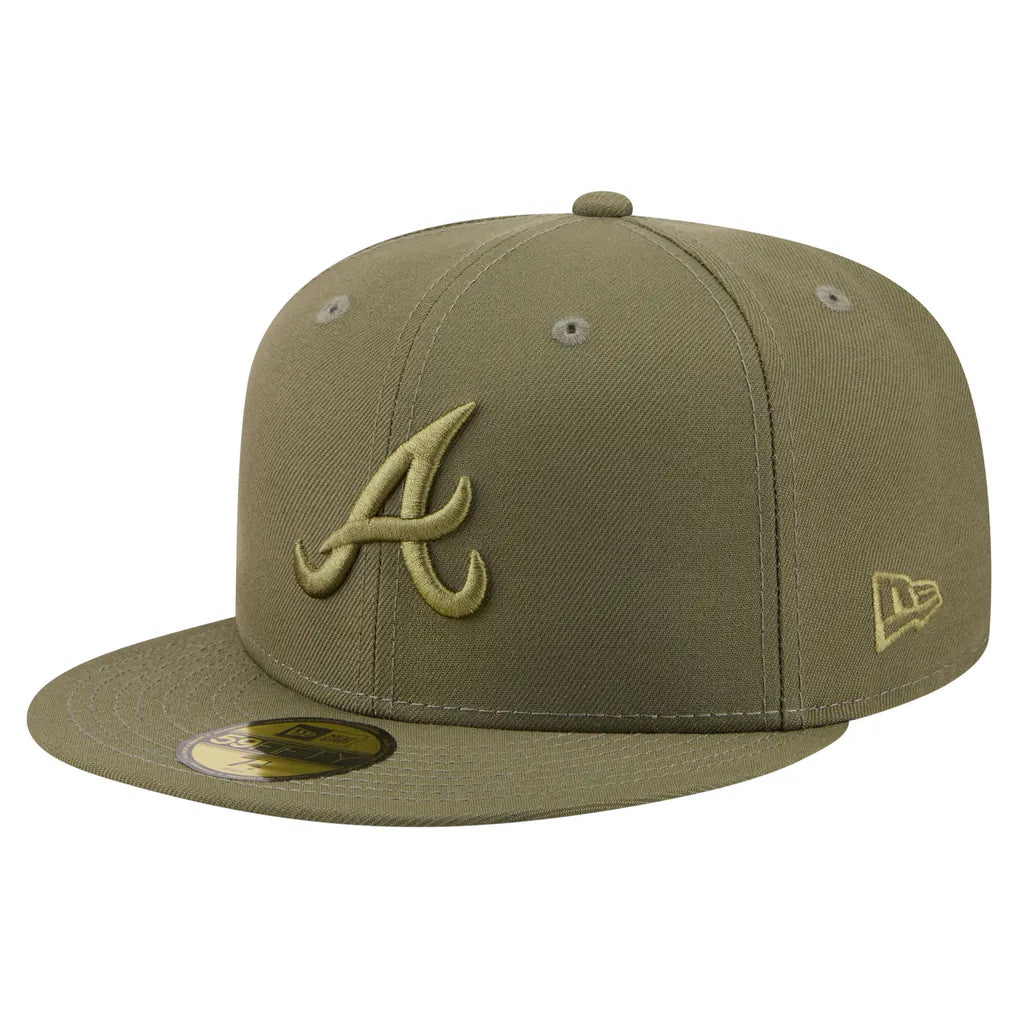 Atlanta Braves New Era Color Pack 59FIFTY Fitted Hat - Olive