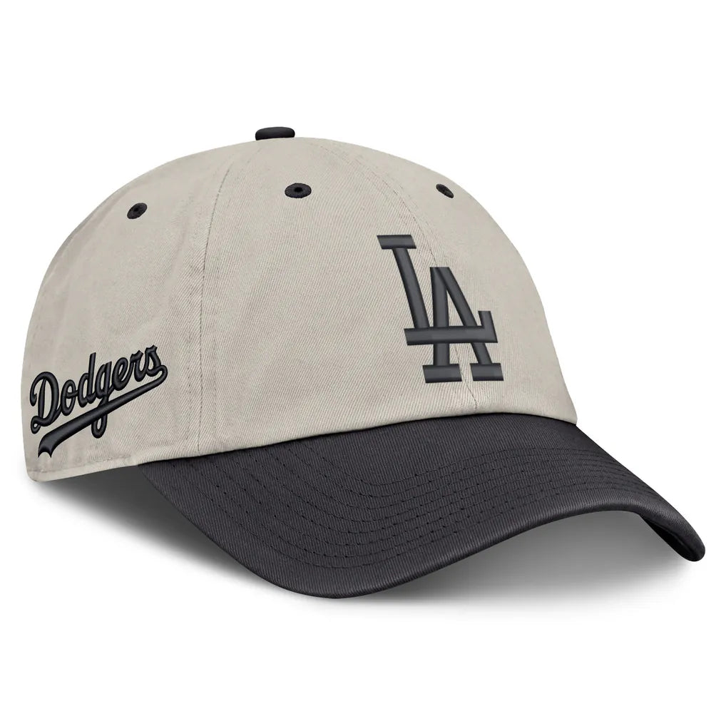 Los Angeles Dodgers Fanatics Frame Adjustable Hat - Beige/Charcoal Techwosell