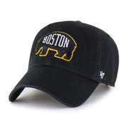 Boston Bruins '47 Alternate Logo Clean Up Adjustable Hat - Black Techwosell