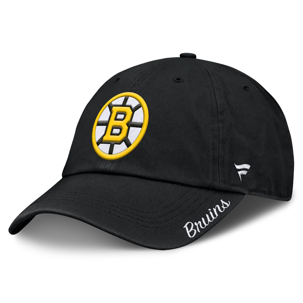Boston Bruins Fanatics Women's Core Logo Adjustable Hat - Black