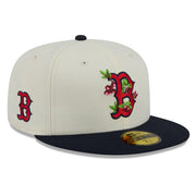 Boston Red Sox New Era Blossom 59FIFTY Fitted Hat - White/Navy Techwosell