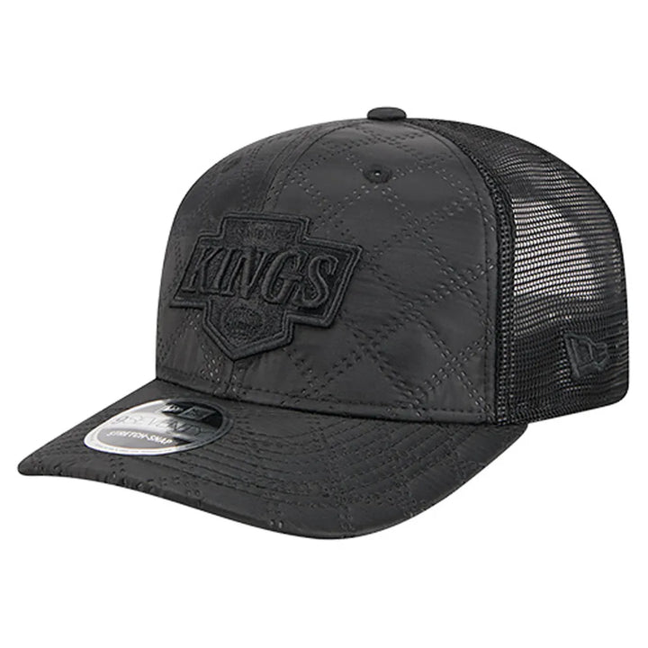 Los Angeles Kings New Era Quilted Nylon 9SEVENTY Adjustable Trucker Hat - Black