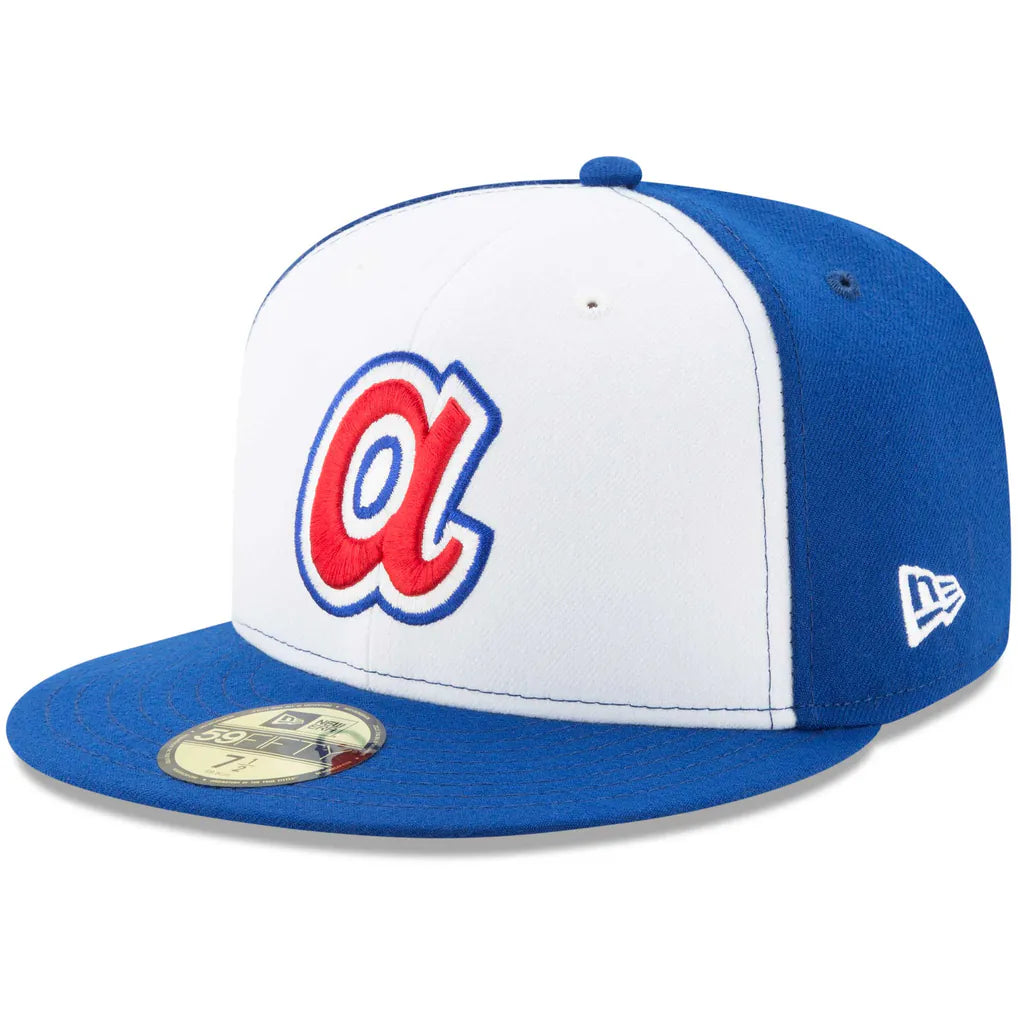 New Era Atlanta Braves Cooperstown Collection 59FIFTY Fitted Hat - White/Royal