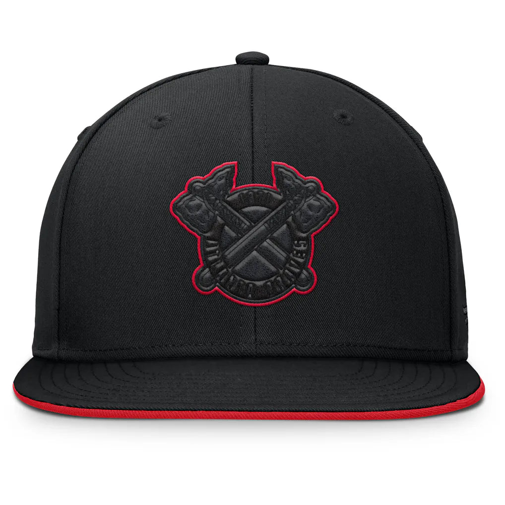 Atlanta Braves Fanatics Glint Snapback Hat - Black