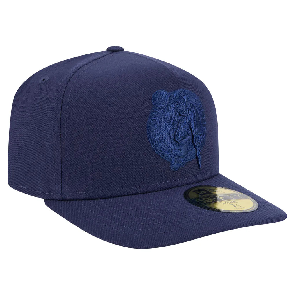 Boston Celtics New Era Colorpack A-Frame Pinch Front 59FIFTY Fitted Hat - Navy Techwosell