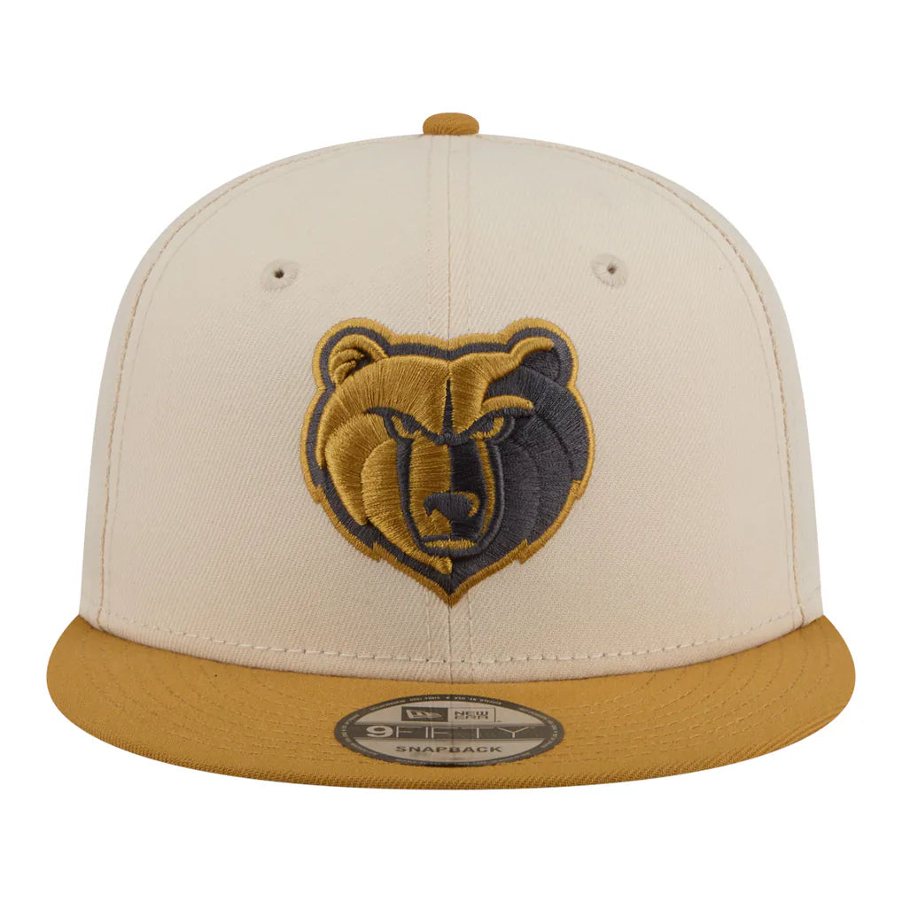 Memphis Grizzlies New Era Two-Tone Color Pack 9FIFTY Snapback Hat - Cream/Tan Techwosell