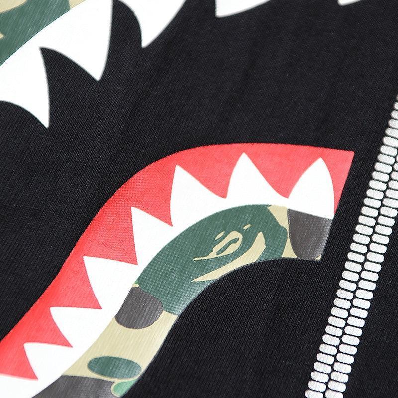 BATHING APE Black T-SHORT SLEEVE TEE 1ST CAMO SHARK TEE