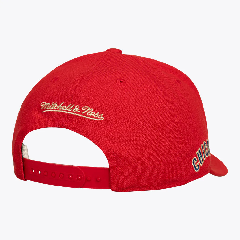 Chicago Cubs Mitchell & Ness Secondary Pop Pro Snapback Hat - Red