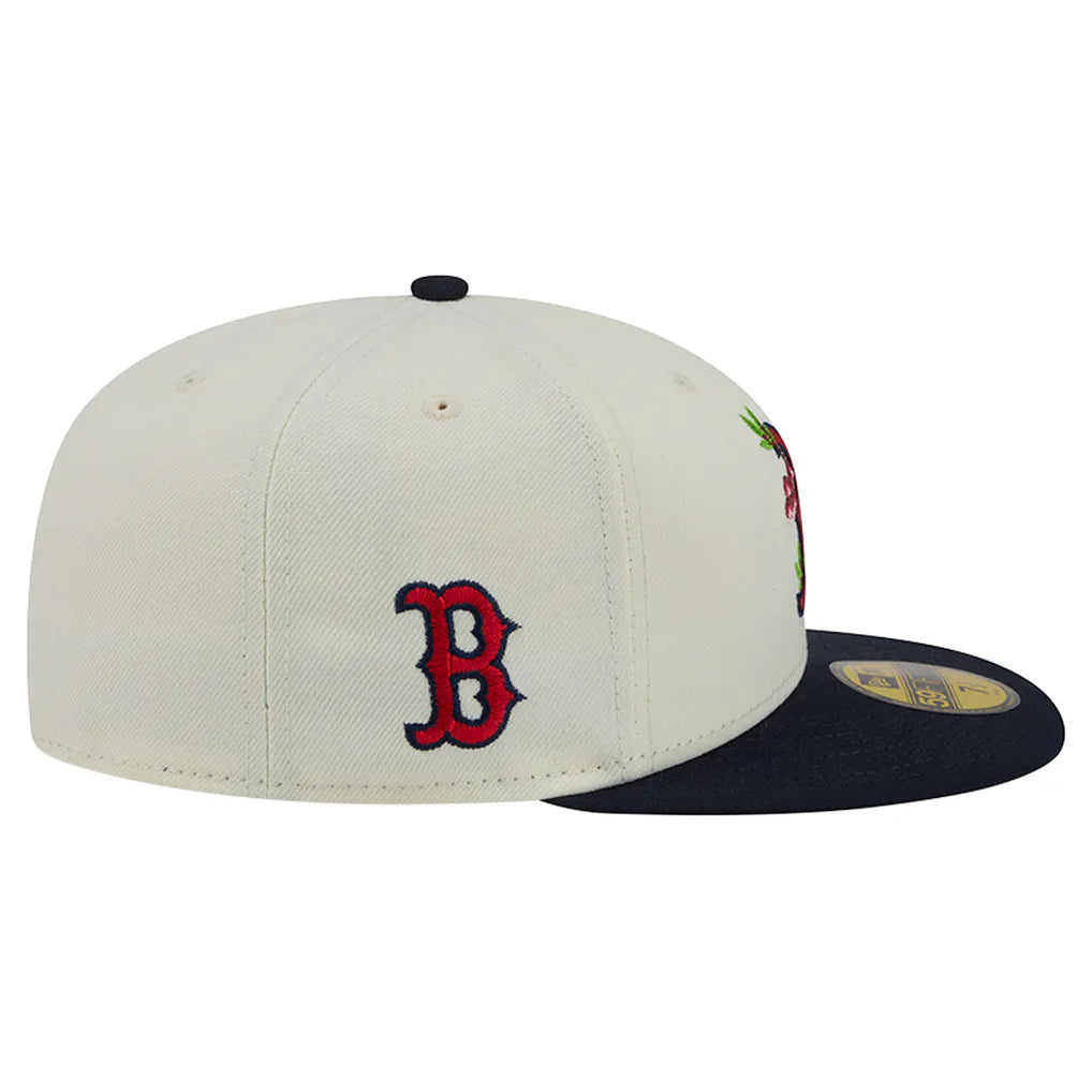 Boston Red Sox New Era Blossom 59FIFTY Fitted Hat - White/Navy