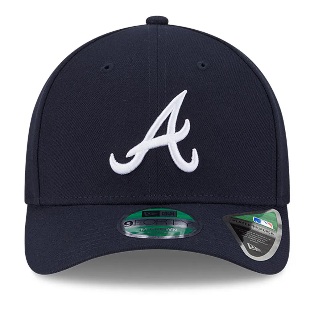 Atlanta Braves New Era Player Replica 9FORTY Adjustable Hat - Navy Techwosell