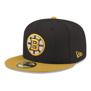 Boston Bruins New Era Core Logo Two-Tone 59FIFTY Fitted Hat - Black Techwosell