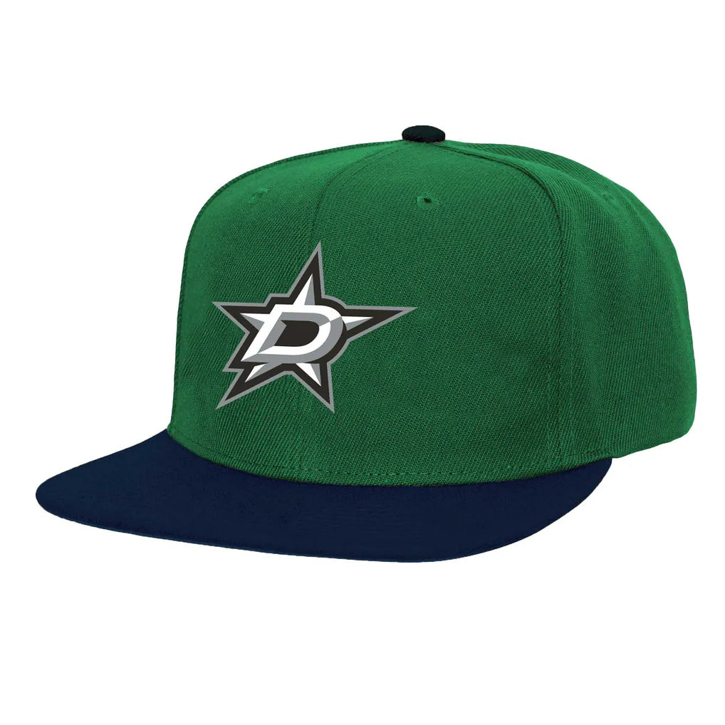 Dallas Stars Mitchell & Ness Core Team Ground 2.0 Snapback Hat - Kelly Green Techwosell