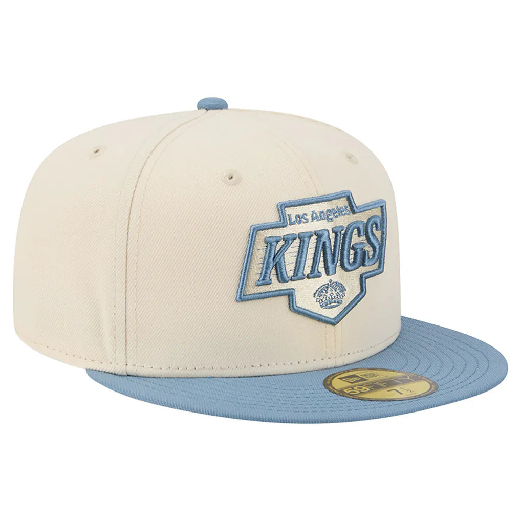 Los Angeles Kings New Era Color Pack Two-Tone 59FIFTY Fitted Hat - Cream/Blue