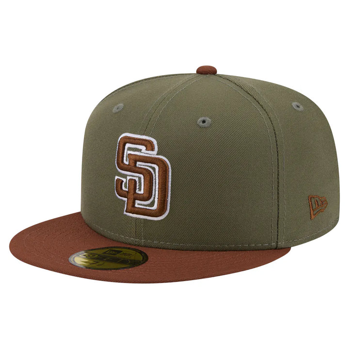 San Diego Padres New Era Color Pack 59FIFTY Fitted Hat - Olive/Brown