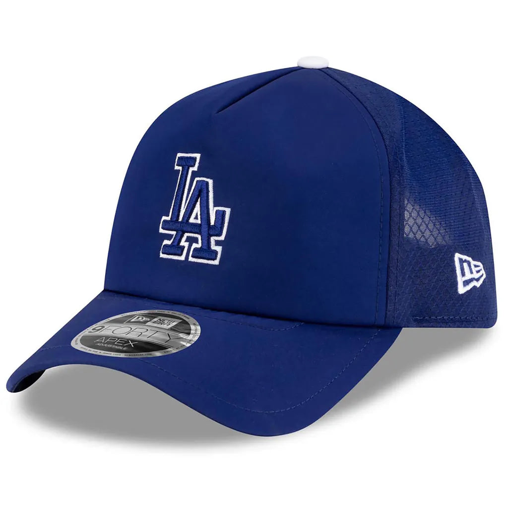 Los Angeles Dodgers New Era 2026 Batting Practice Apex 9FORTY Adjustable Trucker Hat - Royal