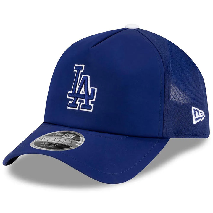 Los Angeles Dodgers New Era 2026 Batting Practice Apex 9FORTY Adjustable Trucker Hat - Royal