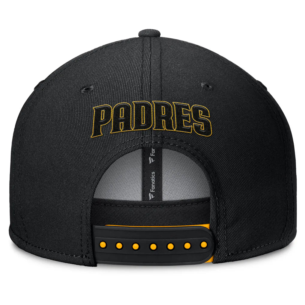 San Diego Padres Fanatics Glint Snapback Hat - Black