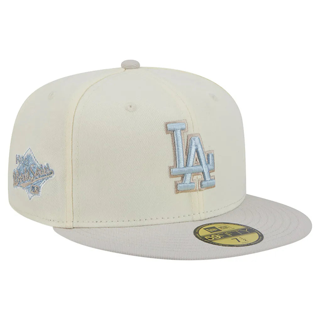 Los Angeles Dodgers New Era Crisp Equinox World Series 59FIFTY Fitted Hat - Natural