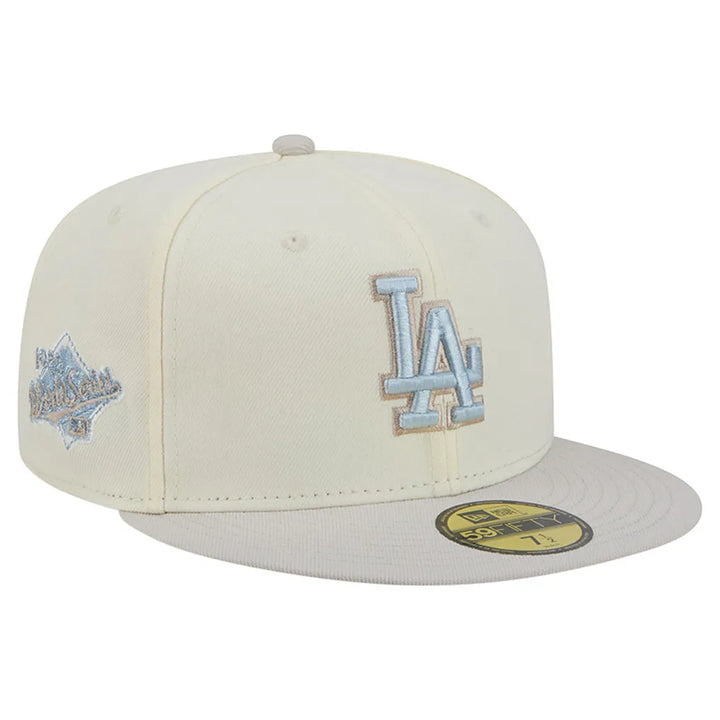 Los Angeles Dodgers New Era Crisp Equinox World Series 59FIFTY Fitted Hat - Natural
