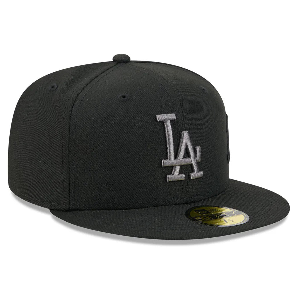 Los Angeles Dodgers New Era Side Script 59FIFTY Fitted Hat - Black