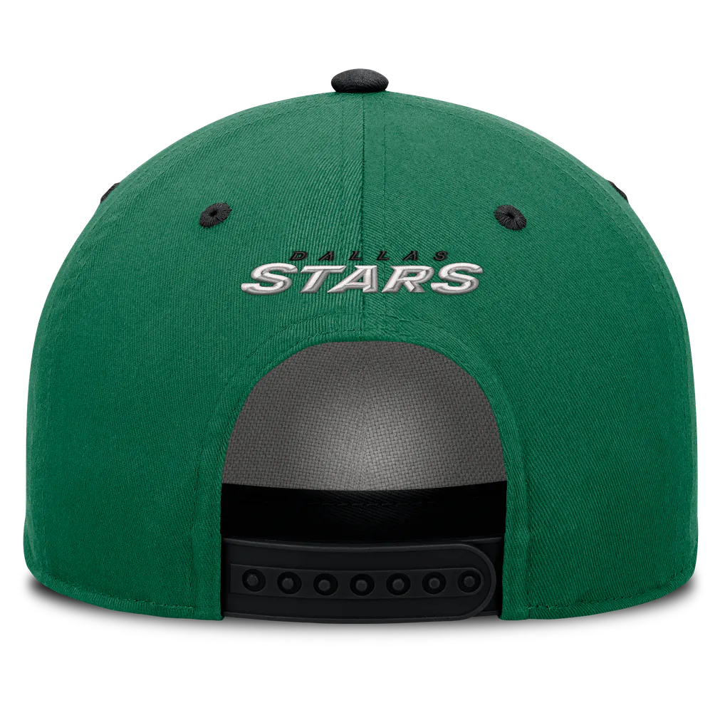 Dallas Stars Fanatics Fundamental Power Play A-Frame Adjustable Hat - Green/Black