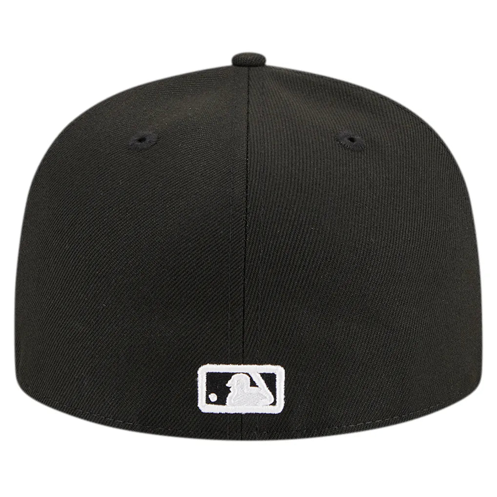 New York Mets New Era Logo 59FIFTY Fitted Hat - Black