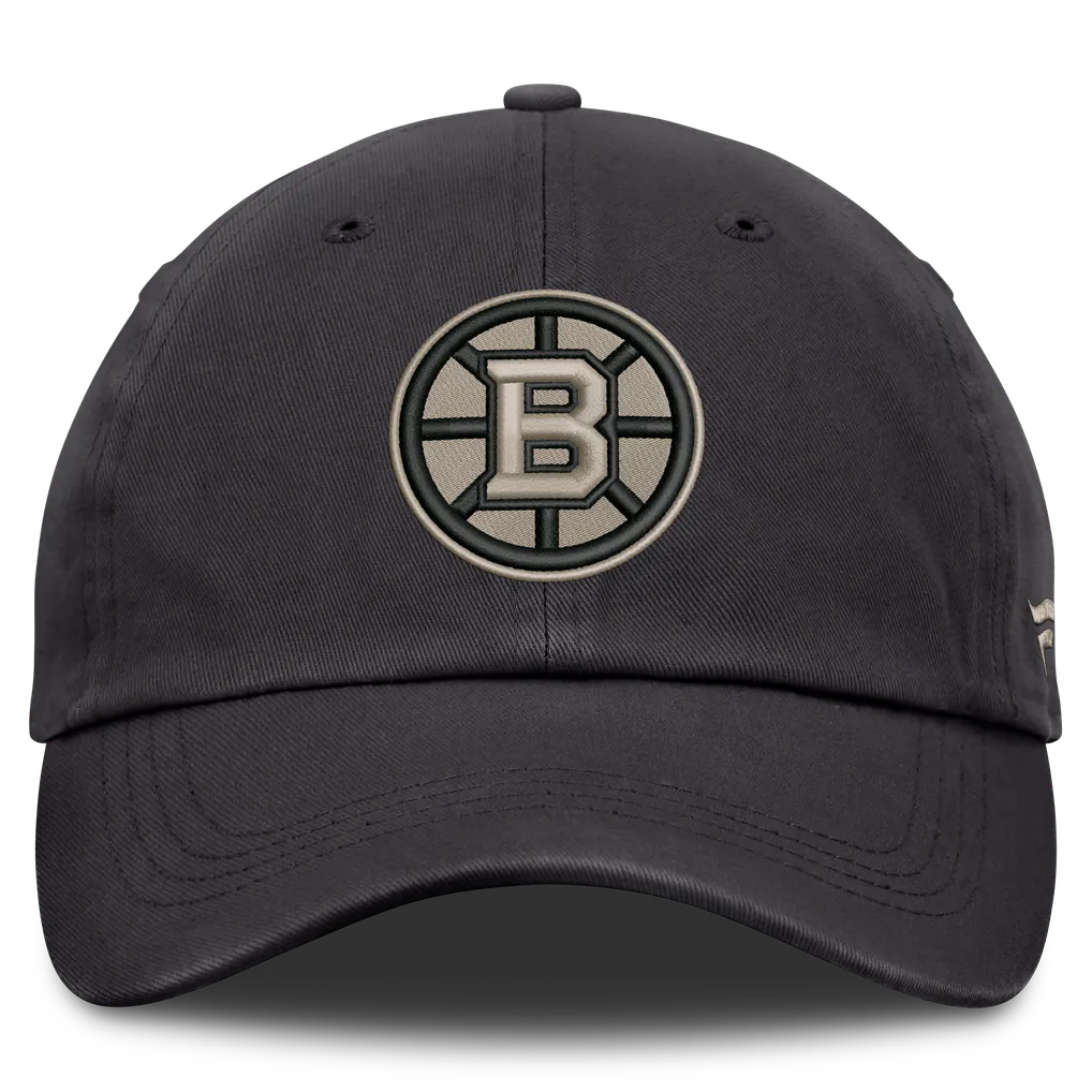Boston Bruins Fanatics Road Phantom Washed Adjustable Hat - Charcoal Techwosell