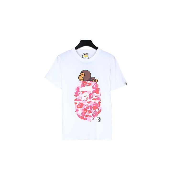 Bathing Ape White T-Shirt without Collar