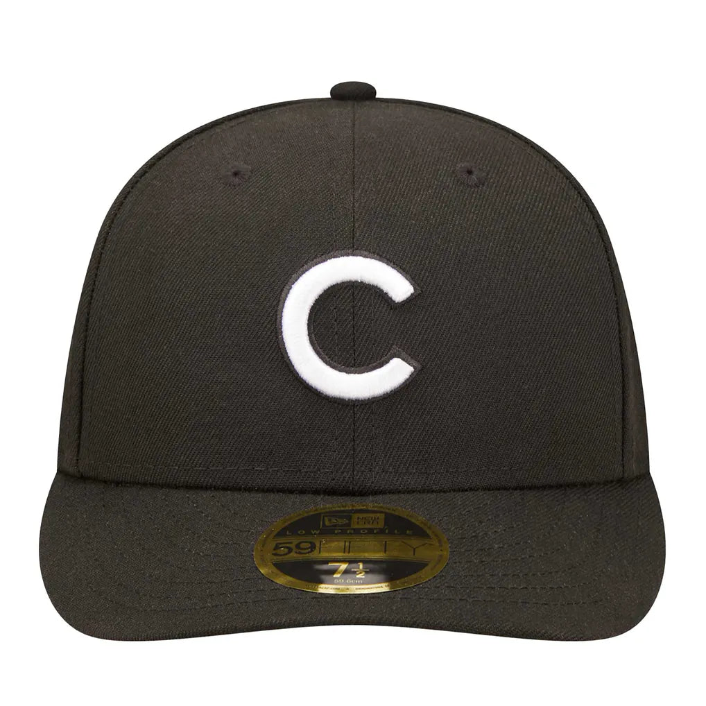 Chicago Cubs New Era Low Profile 59FIFTY Fitted Hat - Black