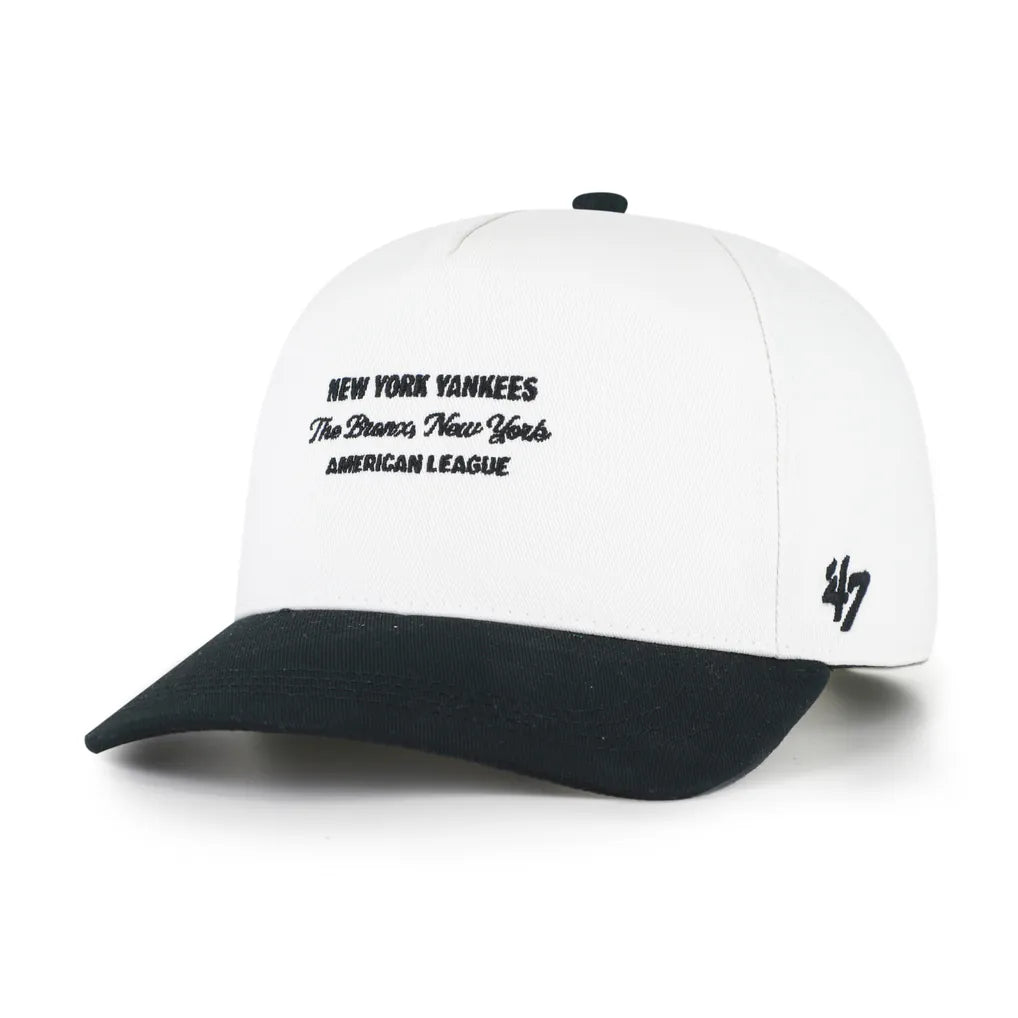 New York Yankees '47 Contemporary Two-Tone Hitch Adjustable Hat - White/Black Techwosell