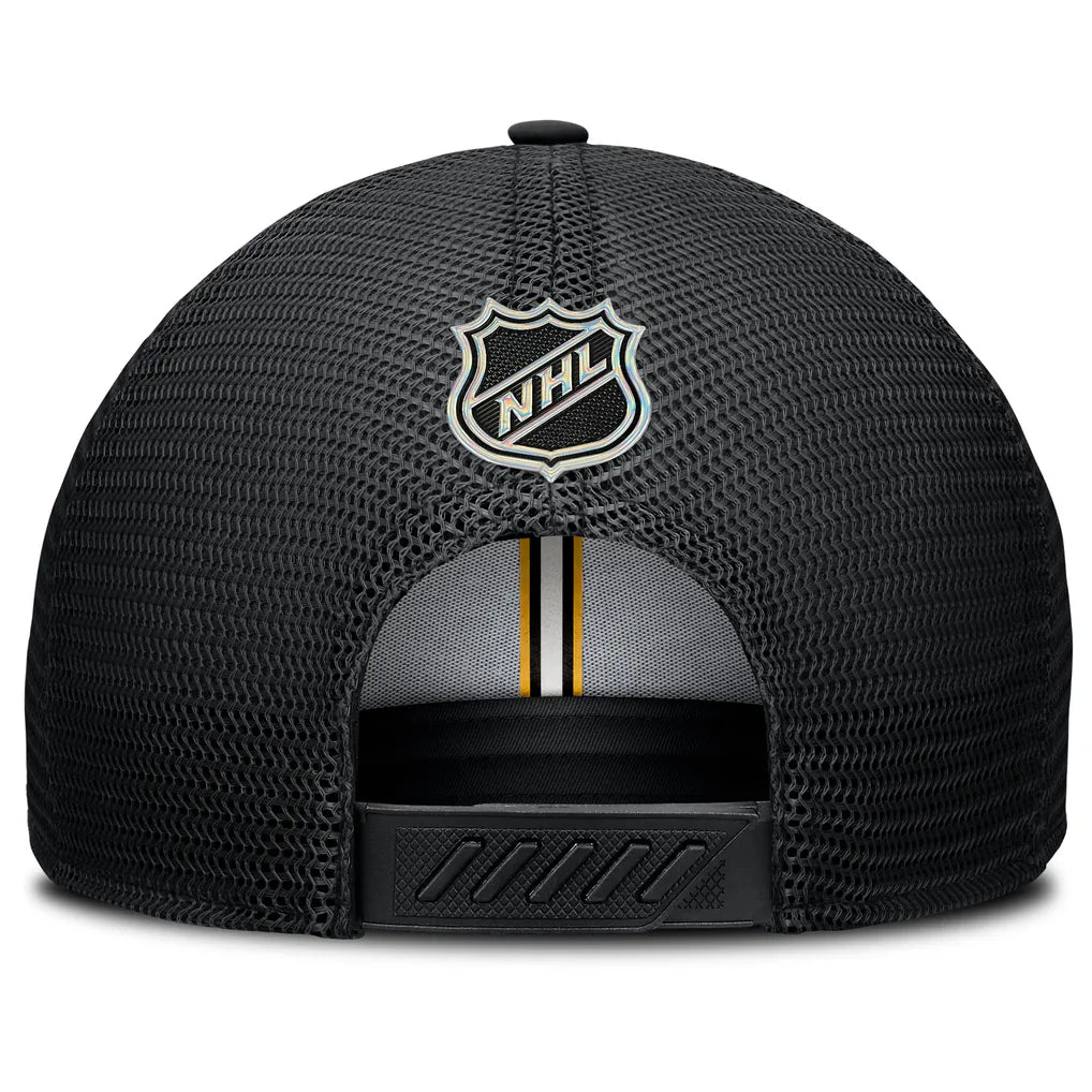 Boston Bruins Fanatics Authentic Pro Home Ice Trucker Adjustable Hat - Black