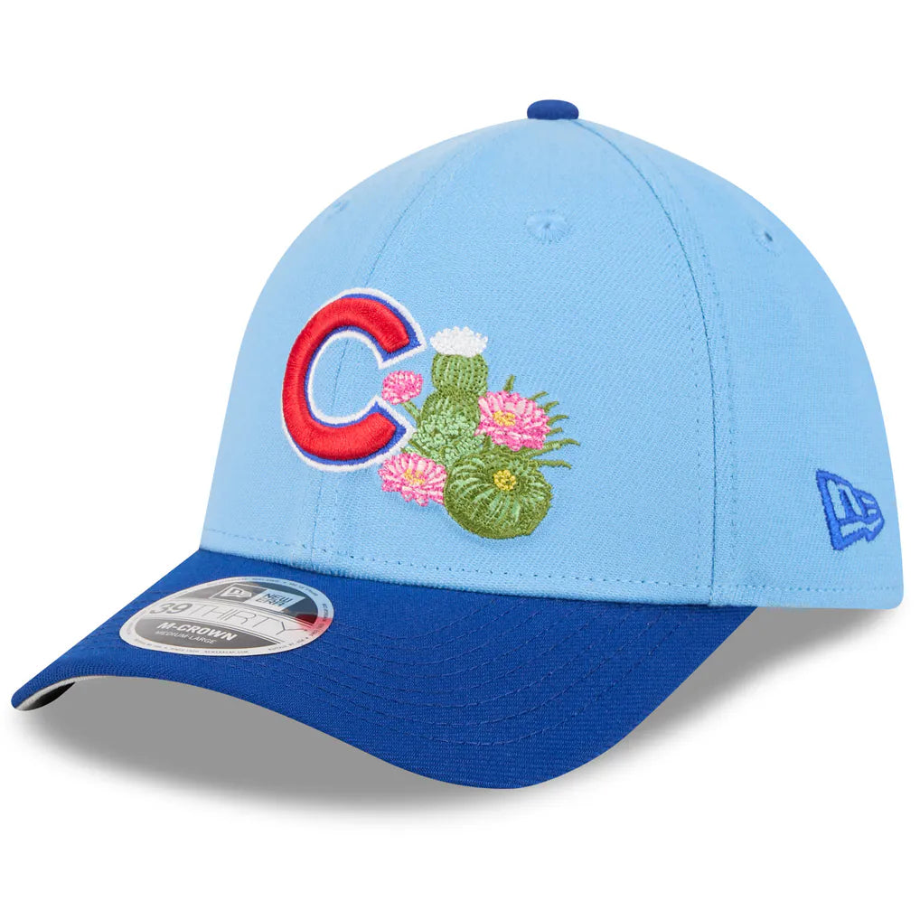 Chicago Cubs New Era 2026 Spring Training M-Crown 39THIRTY Flex Hat - Light Blue/Royal