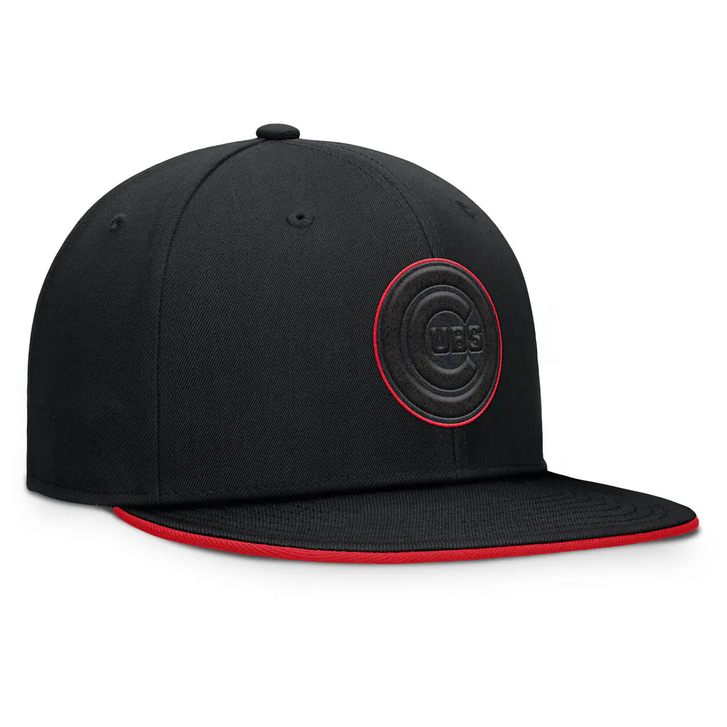 Chicago Cubs Fanatics Glint Snapback Hat - Black Techwosell