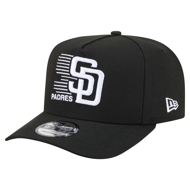 San Diego Padres New Era Motion A-Frame 9FIFTY Snapback Hat - Black
