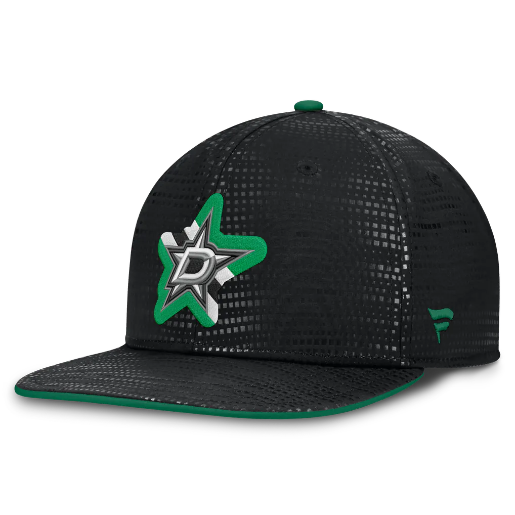 Dallas Stars Fanatics Authentic Pro Rink Square Visor Snapback Hat - Black Techwosell