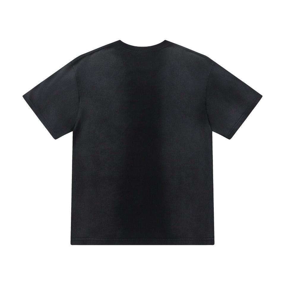 Amiri Faded Black T-Shirt Without Collar Techwosell