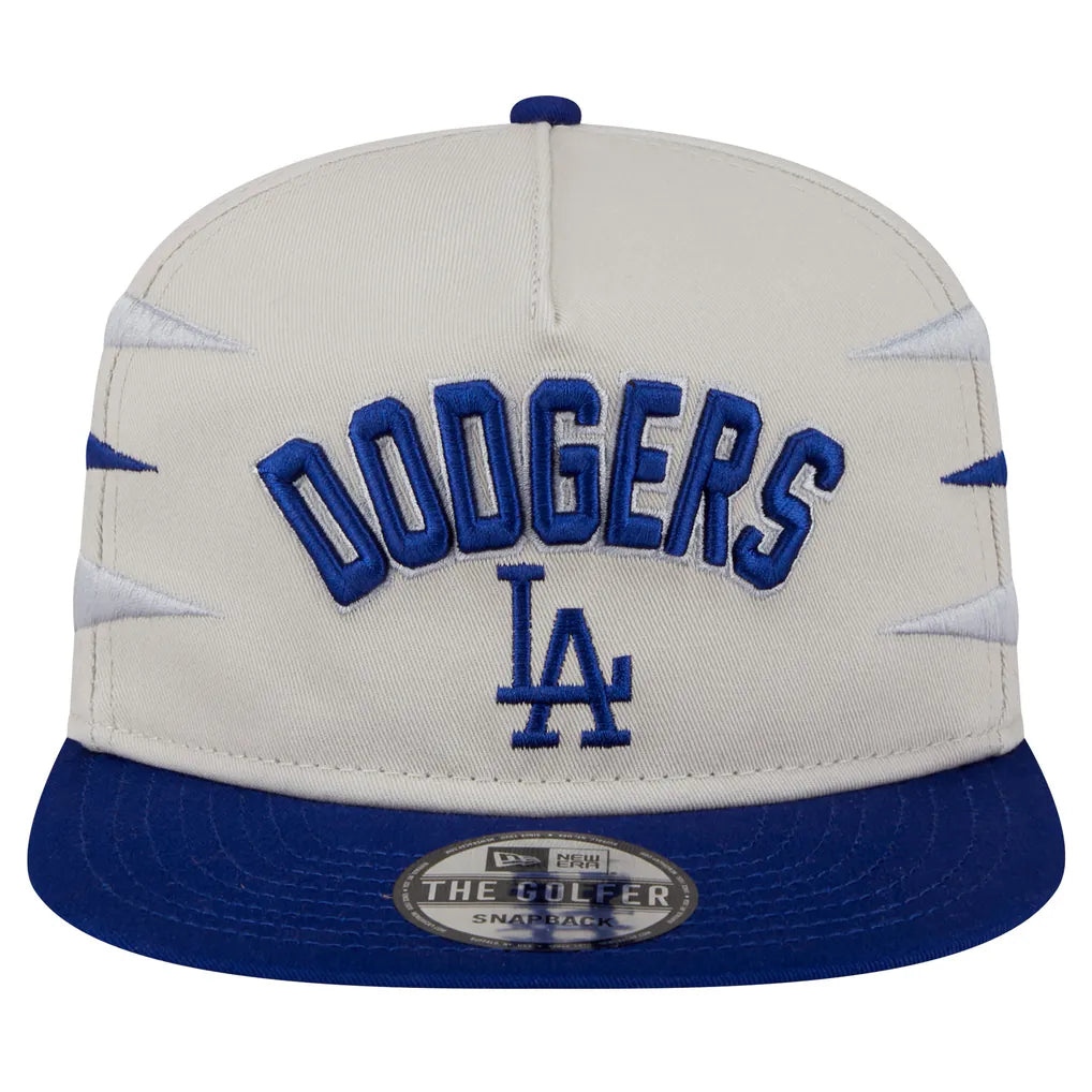 Los Angeles Dodgers New Era Iron Golfer Snapback Hat - Cream Techwosell