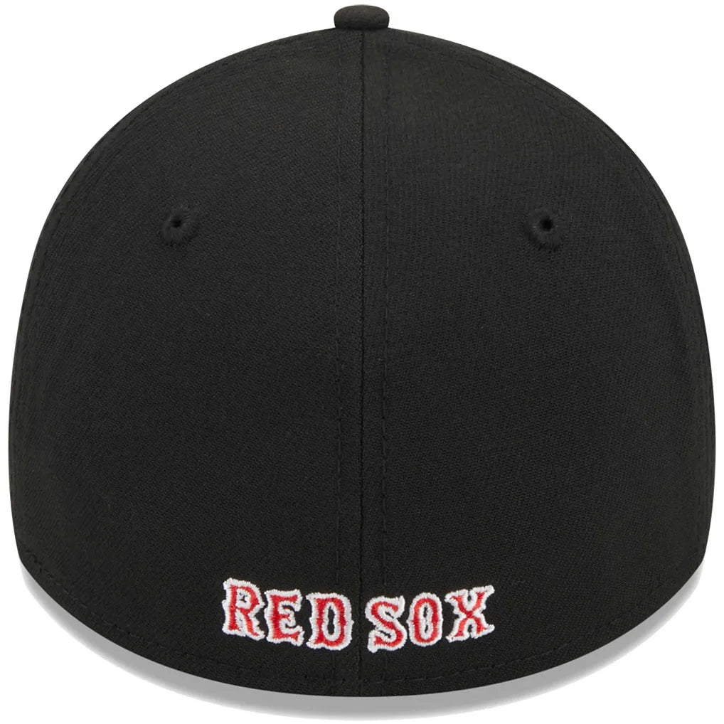 Boston Red Sox New Era Logo 39THIRTY Flex Hat - Black Techwosell