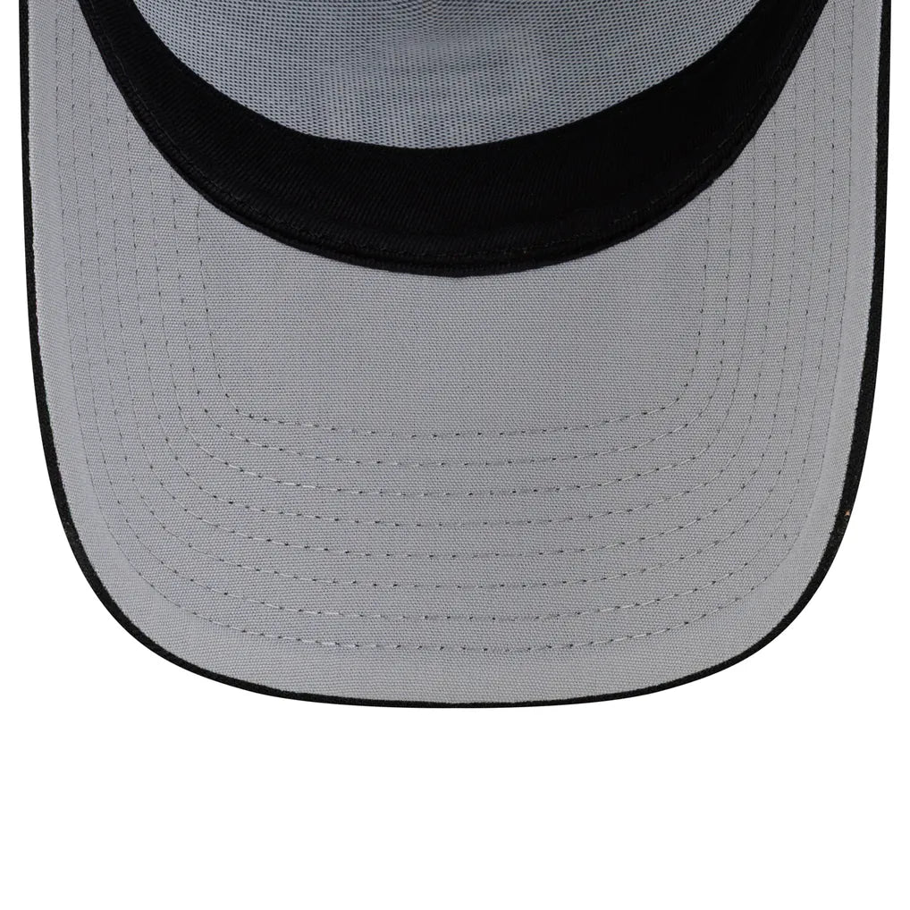 San Diego Padres New Era Side Script 9FORTY A-Frame Trucker Adjustable Hat - Black Techwosell